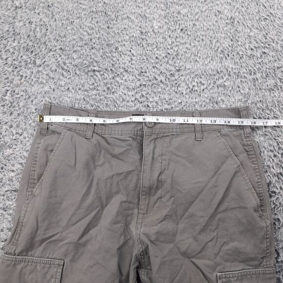 RSQ Pants Men 29x32 Gray Khaki Canvas Utility Cargo Workwear Chore Straight Leg - Picture 6 of 10